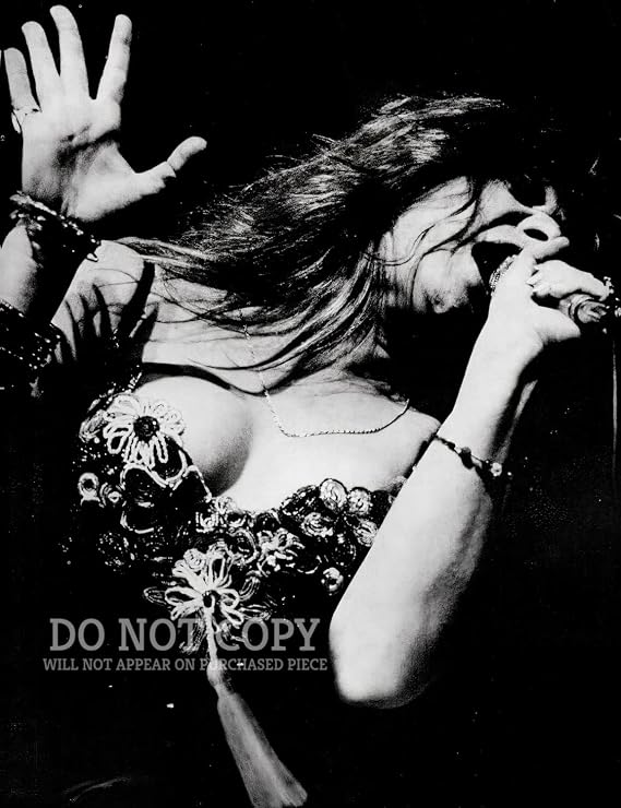 Janis Joplin Photograph 11 X 15 - Incredible 1969 Live Concert Portrait - Photo Poster Print