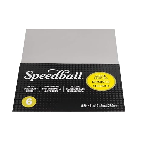 Speedball Screen Printing Ink Jet Transparency Sheets, 8-1/2 x 11 Inches, Pack of 6