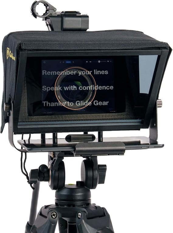 Glide Gear TMP 100 Teleprompter DSLR, Tablet, Smartphone 12" Glass, Carry Case, No Assembly