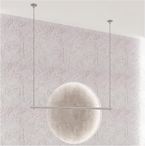 Ceiling Mount Clothes Hanger Retail Store Garment Rack, Height Adjustable Wire Rope Clothing Hanging Bar Creative Clothes rail, Commercial Wedding Dress Display Shelf, Bathroom Towel Rack