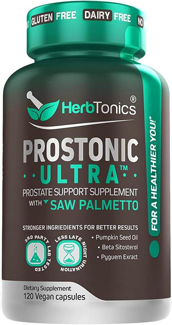 Dual Prostate & Hair Support for Men Saw Palmetto, Beta-Sitosterol, Pumpkin Seed Promotes Urinary Health & Natural DHT Blocking 120 Capsules
