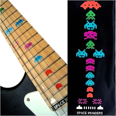 Jockomo Invaders Multi-Color Guitar Inlay Sticker