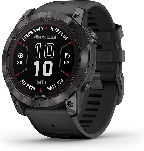 Garmin fenix 7X Pro Sapphire Solar, Multisport GPS Smartwatch, Built-in Flashlight, Solar Charging Capability, Black | Built-in flashlight, solar charging capability