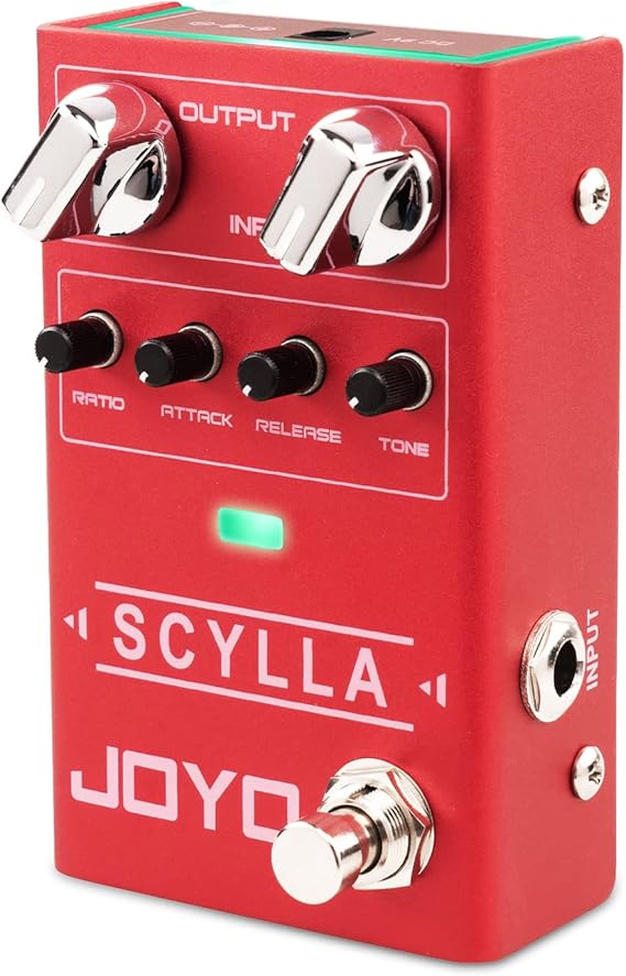 JOYO Bass Compressor Guitar Pedal, Optical Circuit with Attack/Release/Ratio/Tone Control & Bypass (SCYLLA R-27)