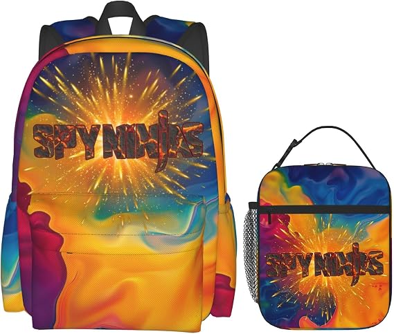 2 Piece Set Casual Large Capacity Backpack Lunch Bag For Travel Life