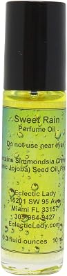 Eclectic Lady Sweet Rain Perfume Oil, 0.3 Oz Portable Roll-On Fragrance with Long-Lasting Scent, Delightful Essential Oils and Jojoba Oil For Daily Use
