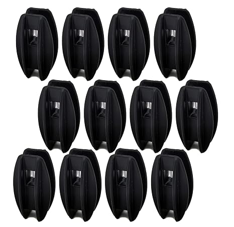 Black Corner Post Electric Fence Insulator, 12 Pcs | For Poly Wire