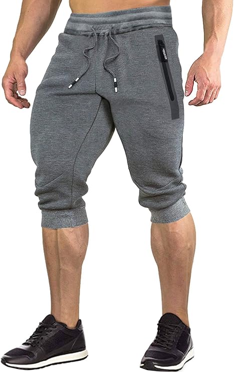 TACVASEN outdoor men's sportswear, shorts, jersey pants, 3/4 cropped pants, running shorts, breathable, fitness, half pants, solid color, multi-material. | Quick-drying, water-repellent, breathable, stretch