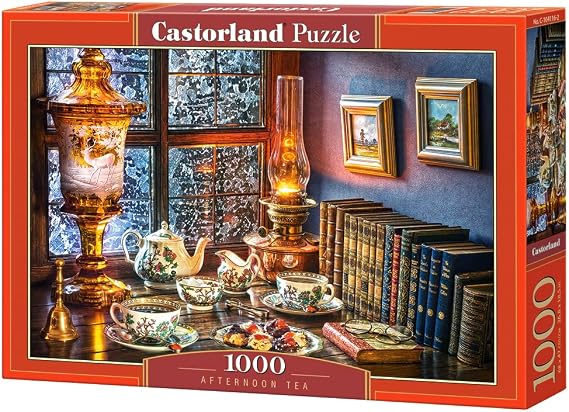 CASTORLAND 1000 Piece Jigsaw Puzzle, Afternoon Tea, Classic Interior, Old Fashioned Furniture, Oil lamp, Beautiful vase, Adult Puzzle, Castorland C-104116-2