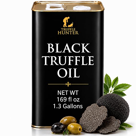 TruffleHunter, Black Truffle Oil Catering Size For Foodservice - 169 Fl Oz