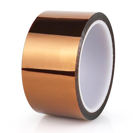 BOMEI PACK Polyimide Tape, 1 Pack High-Temperature Resistant Tape 2inch x 33m(108ft), No Residue Heat-Resistant Tape for Electric Task, 3D Printing, Soldering, Sublimation, Masking