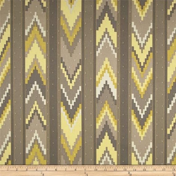 Discount Fabric Richloom Upholstery Drapery Marbella Smoke Aztec Chevron MM25