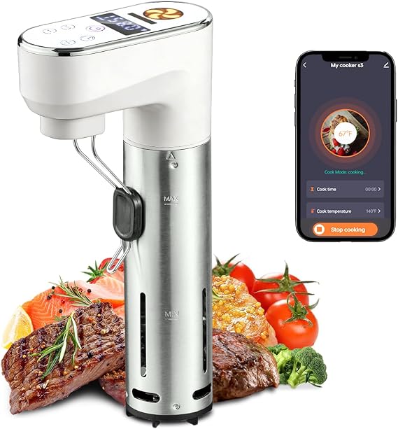 OUTOHOME WiFi Sous Vide Cooker,1300W Sous Vide Precision Machine