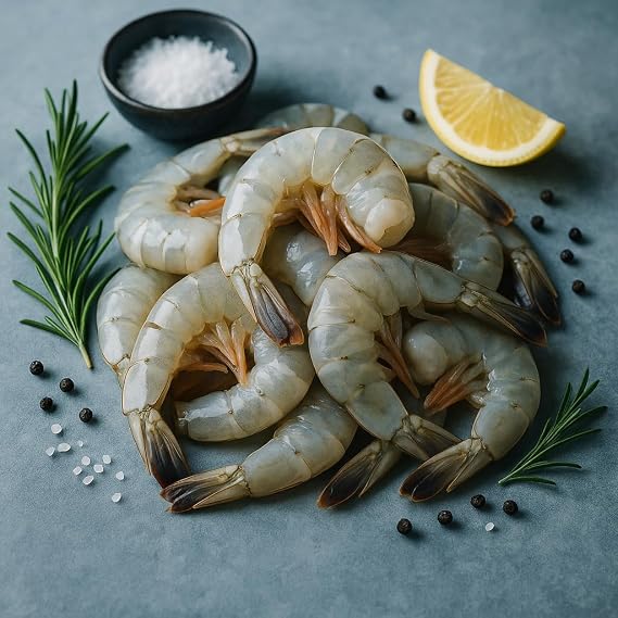 OCEANZEN Ecuador White Shrimp, Headless Shell-On, 12 lbs