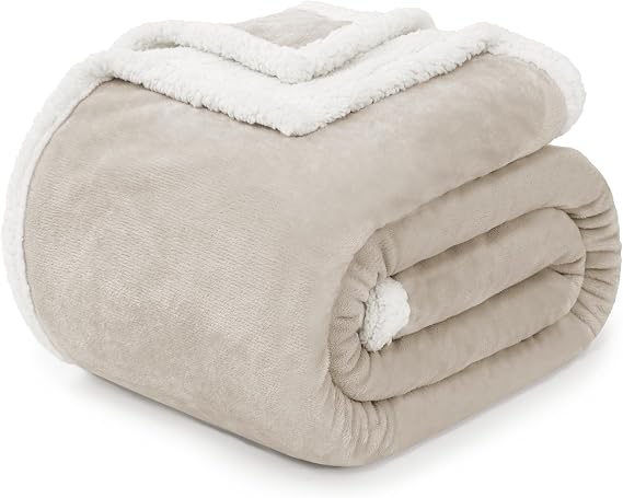 BEAUTEX Sherpa Fleece Throw Blankets Soft Fluffy Flannel Plush Cozy