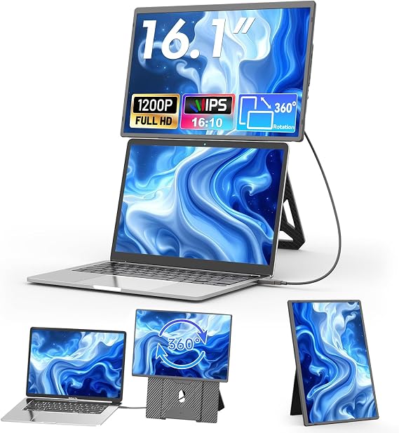 Teamgee Laptop Screen Extender FHD Portable Monitor 16.1"