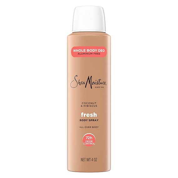 SheaMoisture Whole Body Deodorant Spray Fresh 4 oz | Aluminum Free 72 Hour Odor Control