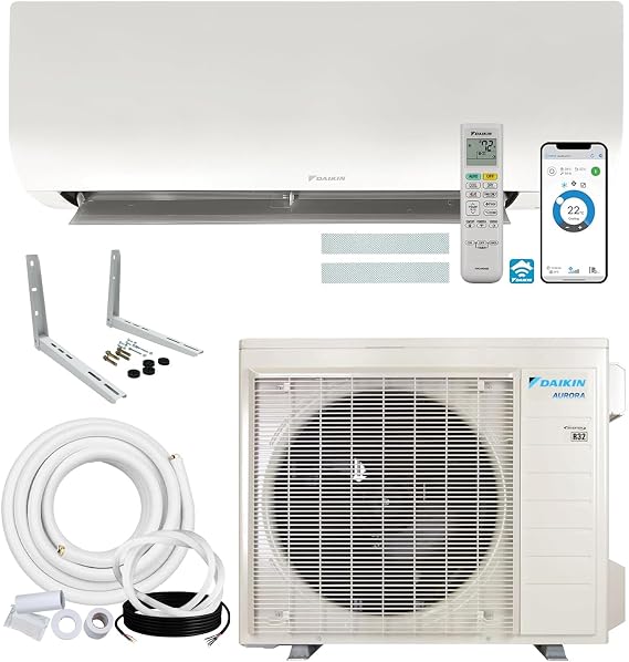 Daikin 9,000 BTU 19.5 SEER2 Aurora Low Ambient Heat Pump Mini Split A/C