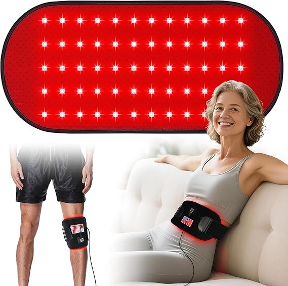 Red-Light-Therapy-for-Body,2026 Upgraded 4 Modes Near Infrared Light for Body Pain Relief,High-Efficiency Spherical Lamp Dual-Wave LEDs(660nm&850nm),Corded-electric for Effective Therapy(12.4*6.1IN)