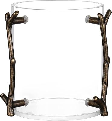 Netilat Yadayim Washing Cup - 5 Acrylic Judaica Hand Wash Cup Negel Vasser with Dual Handles - Modern and Elegant Design Brass