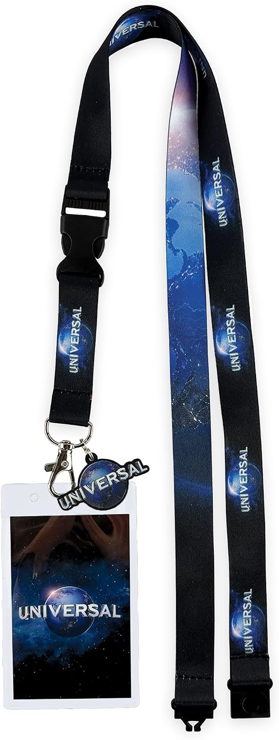 Universal Film Production Company Lanyard Breakaway ID Badge Holder Keychain