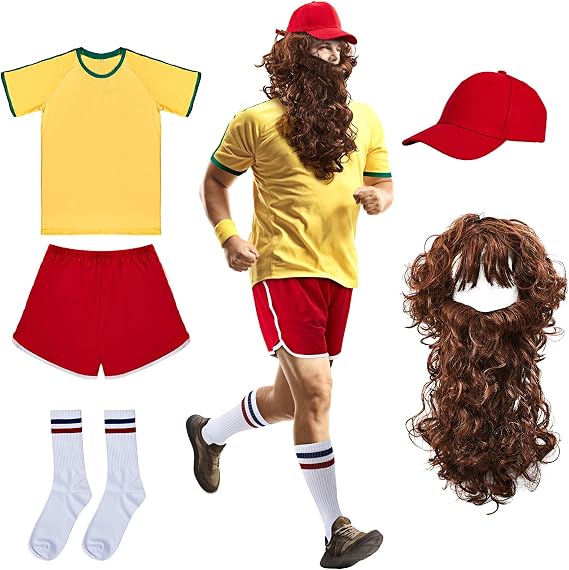 Liitrsh 5 Pcs Halloween Running Costume Set Women Top Shorts Headband | Orange Pumpkin Athletic Top with Elastic Shorts, Moisture Wicking Race Outfit, Includes Headband Arm Sleeves Waist Pouch