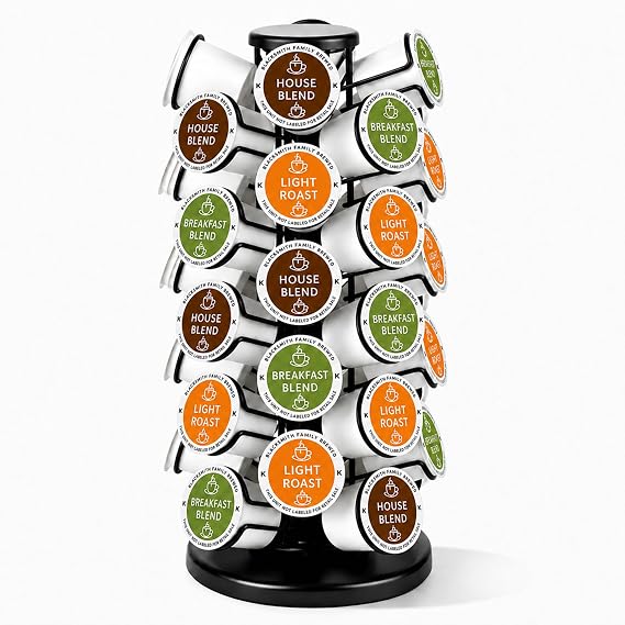 Coffee Pod Holder for 40 Pods, K Cup Holder Organizer with Weighted Base