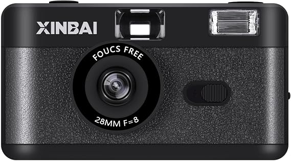 B10 Reusable 35mm Film Camera Use 135/35mm Film (2436mm), Creative Gifts Vintage Film Camera with Flash, for Kids and Adults (Black)