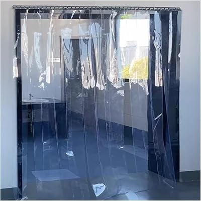 SCITOY PVC Strip Curtain Door Kit, Clear PVC Freezer Curtain Waterproof Door Curtains Suitable for Refrigerator Food Factories, Transparent and Dust-Proof90x220cm35.43x86.61in