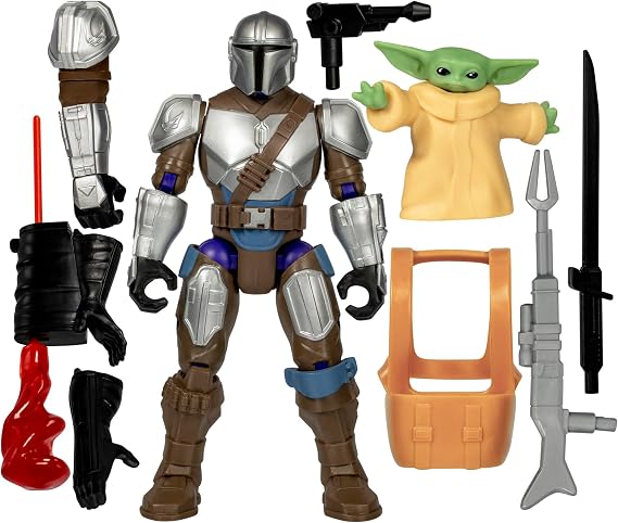 MixMashers Star Wars™ Mandalorian ve Grogu Özel Karıştır ve Birleştir Deluxe Aksiyon Figürü Seti ve Aksesuarları
