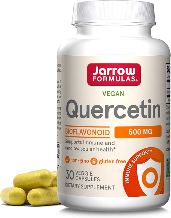 Jarrow Quercetin 500mg Capsules for Cardiovascular & Immune Health, 30ct