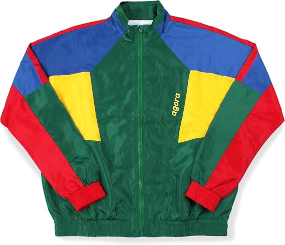 Agora Vantage Windbreaker Jacket Retro 80s 90s Neon