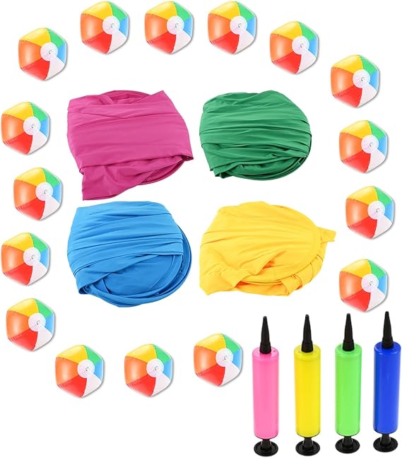 Yetaha 4-Pack Granny Pants Outdoor Party Game Set with Balls & Pumps