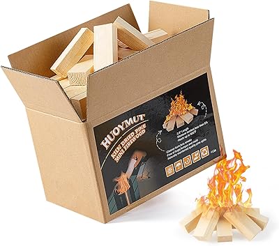Mini Fire Stick Wood with 12pcs Fire Starters,3.5 Lengths Kiln Dried Pine Small Firewood,Waterproof Charcoal Starters,Solo Stove Accessories for Tabletop Fire Pit,Solo Stove Mesa,7.5Lbs