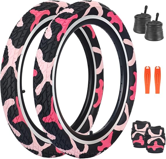 MEGHNA BMX Bike Tire 20 x 2.35 inch 60-406 Tire Foldable Tire Set 20 inch Replacement All-Terrain Tire for BMX Freestyle Kids Bike