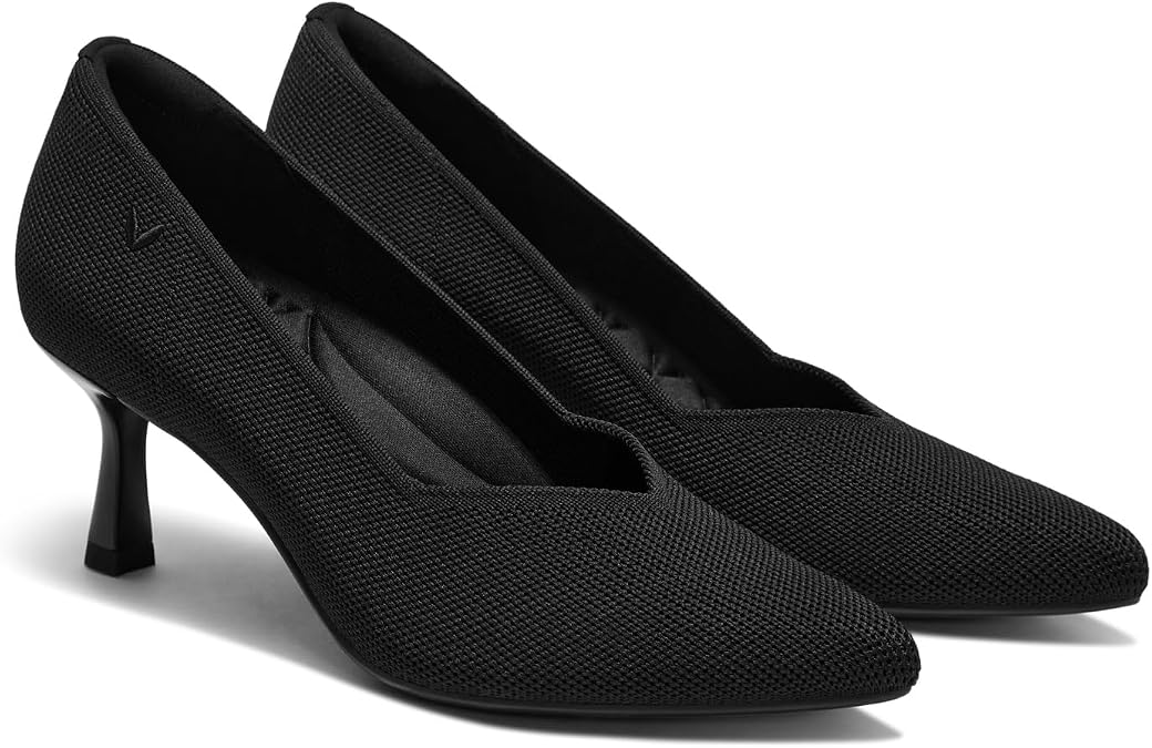 VIVAIA Anna Women's Pointed Toe Mid Heel Dress Pumps for Office Work Wedding