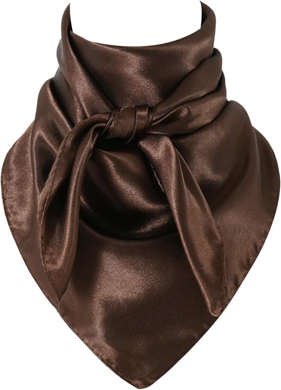 GERINLY Solid Color Wild Rag Pure Cowboy Bandanas 35 Inch Head Scarf Women Bolo Scarf for Men Western