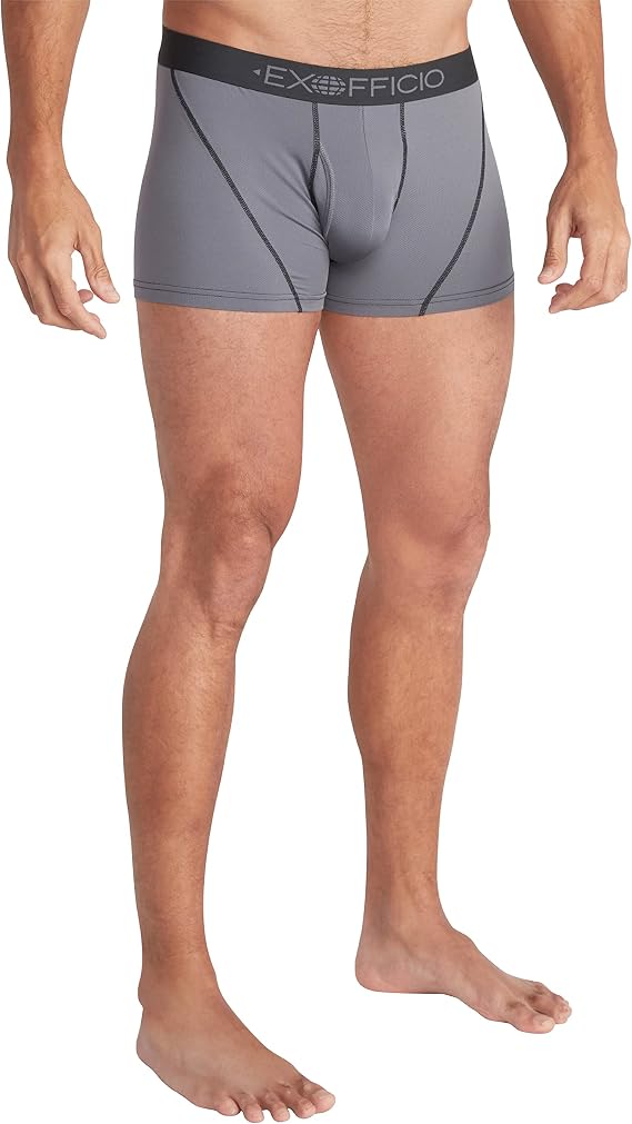 ExOfficio Men's Give-N-Go 2.0 Sport Mesh Boxer Brief 3" - Ultralight Travel Underwear with Snug Active Fit & Lower Rise