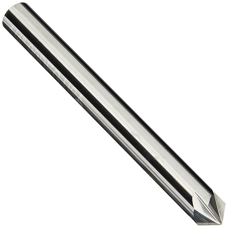 Kodiak Cutting Tools KCT253048 USA Made Solid Carbide Chamfer Mill, 90 Degree, 4 Flute, 1/4" Diameter, 1/4" Shank, 2-1/2" Overall Length