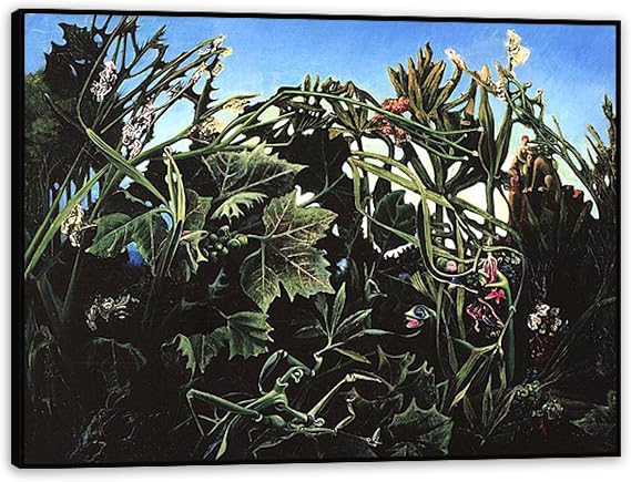 Max Erns Canvas,The Joy of Life Pictures,Max Erns Art Print,Modern Surrealism Wall Art,Famous Painting Posters for Wall Decor40x30cm(16x12in) Black Framed