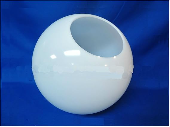 12" White Acrylic Round Plastic Light Globe Pole Post Lamp Outdoor Fixture Home Enhancement