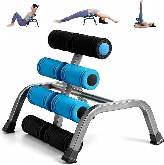 Mini Inversion Table Back with Massage Rollers Stretching Fitness Device