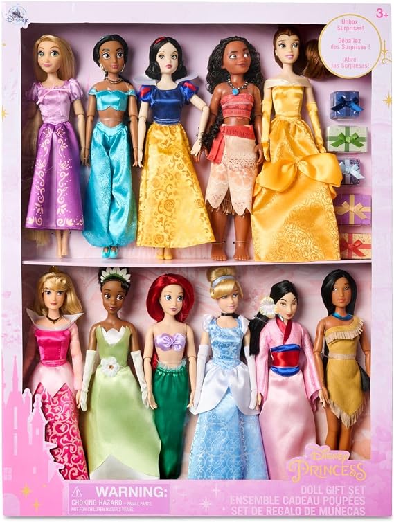 Disney Store Official Princess Classic Doll (Gift Set), 11 Inches, Includes Accessories with Molded Details, Fully Posable Toy in Classic Outfit Princess Toys for Girls