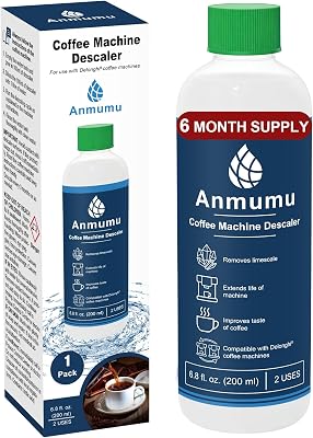 Anmumu Delonghi Descaler EcoDecalk Cleaner for All Delonghi Machines|delonghi Descaling Solution 2 Uses200 ML Pack
