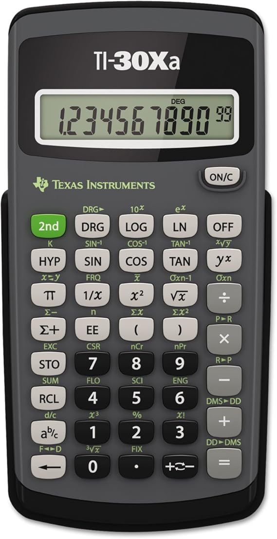 Texas Instruments TI30XA TI-30Xa Scientific Calculator, 10-Digit LCD