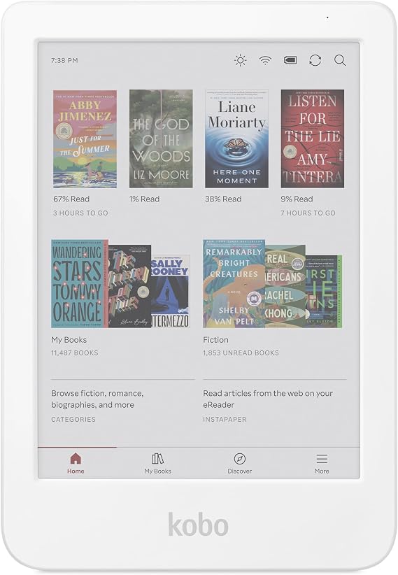 Kobo Clara Colour | Colour eReader | 6 Glare-Free Colour E Ink KaleidoTM 3 Display | Dark Mode Option | Waterproof | Audiobooks | 16GB of Storage | White