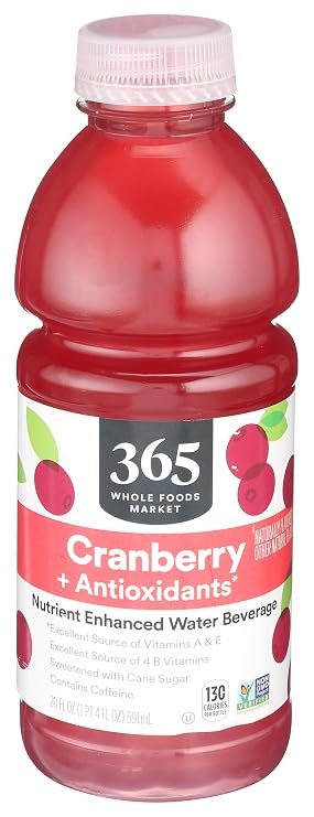 365 by Whole Foods Market, Nutrient Enhanced Water, Cranberry + Antioxidants, 20 Fl Oz