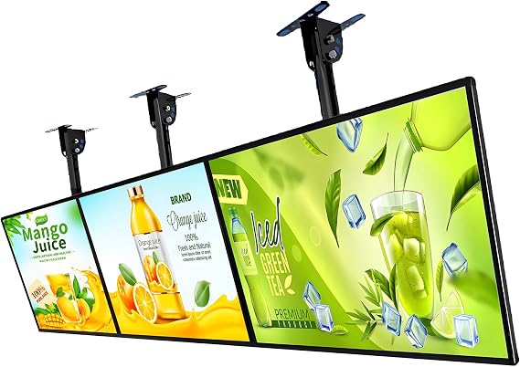 Ultra Slim Snap Frame LED Light Box, Illuminated Poster Display, LED Backlit Menu Board, Wall Mounted Billboard for Restaurant, Cafe, Shops (1pc)