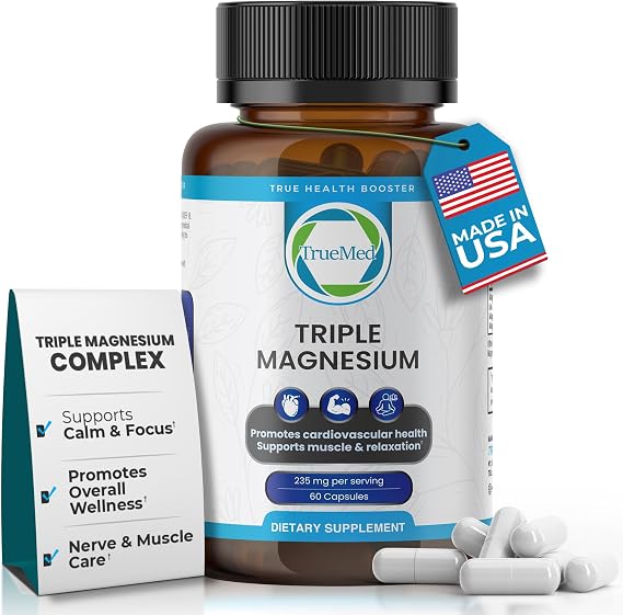 Triple Magnesium Complex 235mg, Muscle Relaxation & Energy Support, 60Count