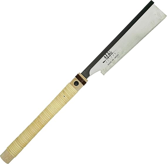 SUIZAN Dozuki Dovetail Saw 8" Crosscut 0.008" Ultra Thin Blade - Professional Japanese Pullsaw Handsaw Woodworking Tools